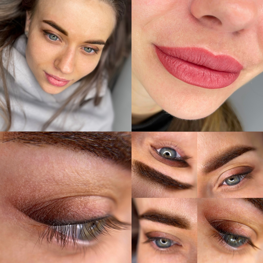 Пудровые брови