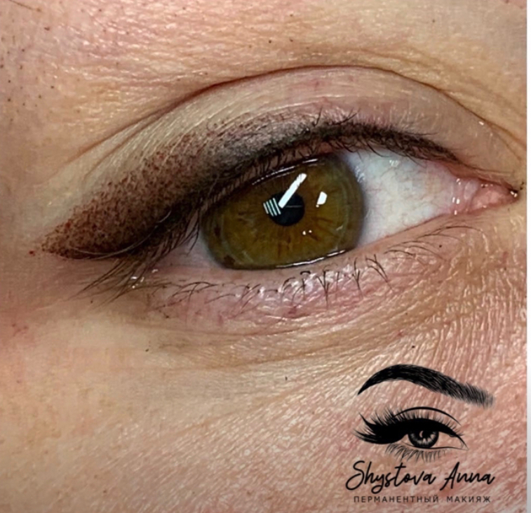 Перманентный макияж век(стрелка,стрелка с растушевкой)