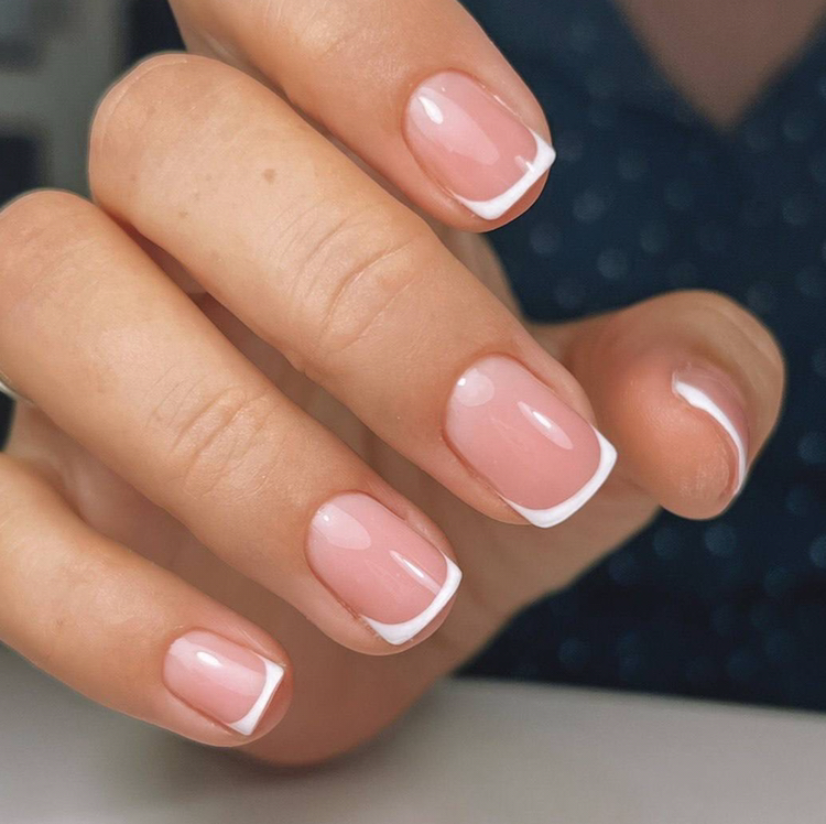 Гель лак+ френч (короткие ногти)