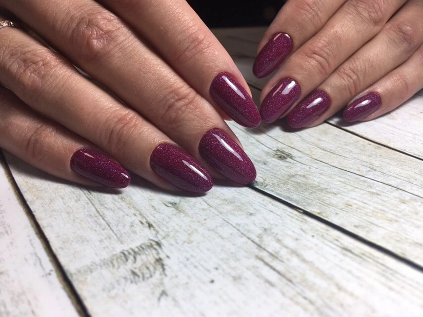 Маникюр с покрытием гель-лаком ( однотонное)