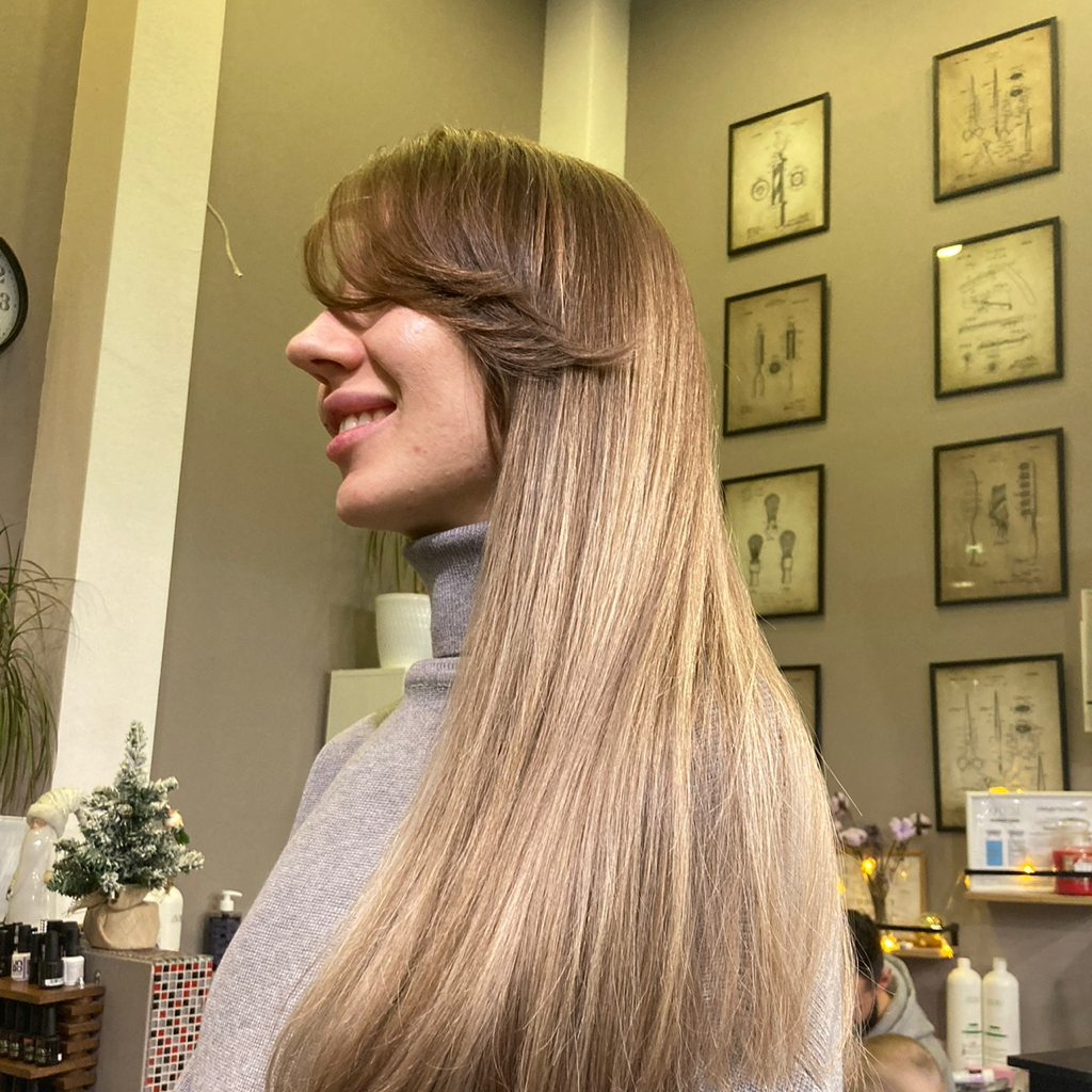 КОЛОРИРОВАНИЕ ВОЛОС (без учёта материала) длинные волосы