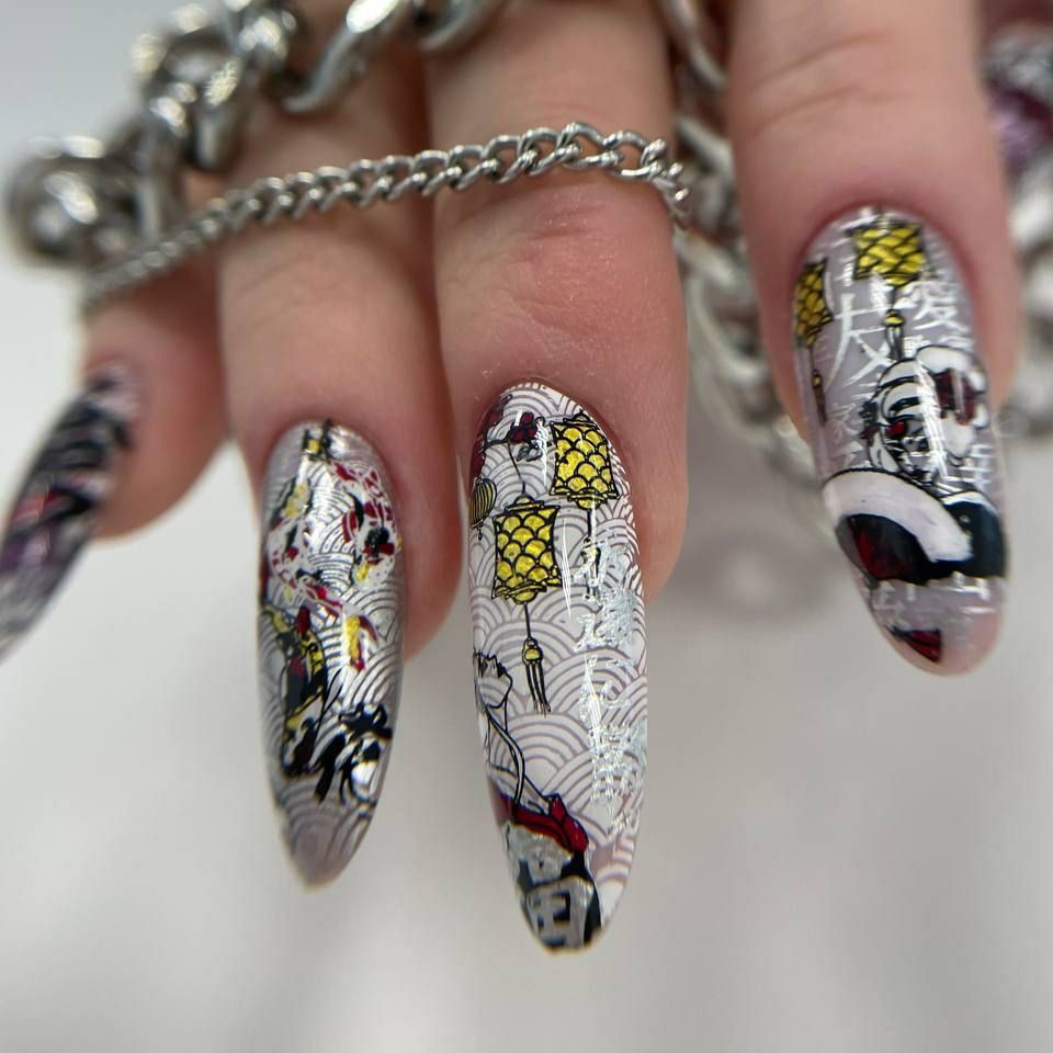 Сложный дизайн (на все ногти)