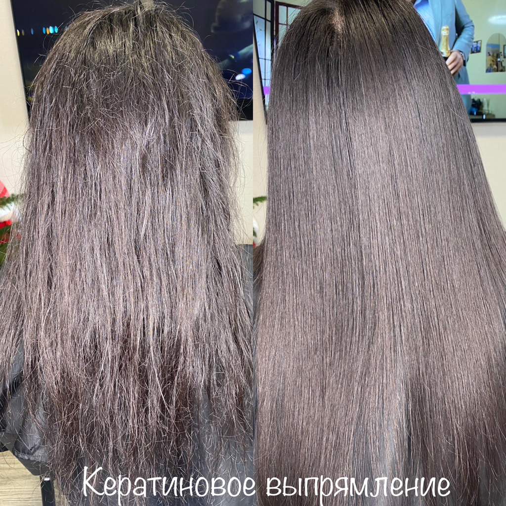 Кератиновое выпрямление (волосы до плеч)