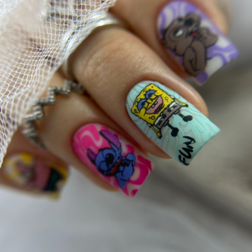 Маникюр + укрепление гелем + дизайн на все ногти