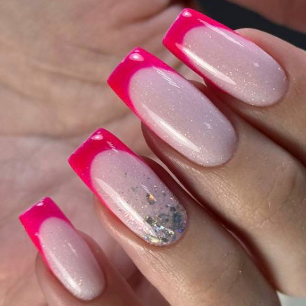 Наращивание + френч