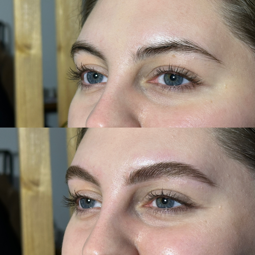 Осветление бровей