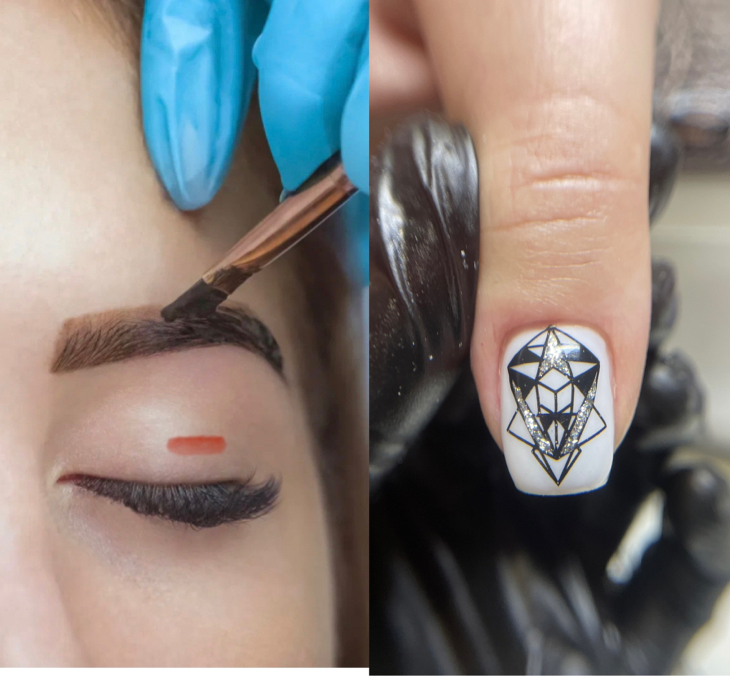 Маникюр+брови