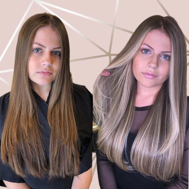 Мелирование до пояса с учетом состава