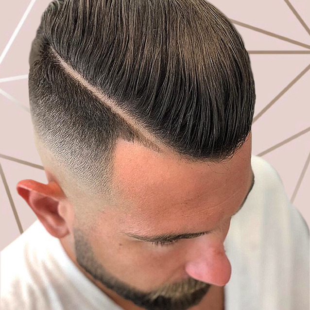 Стрижка мужская с пробором