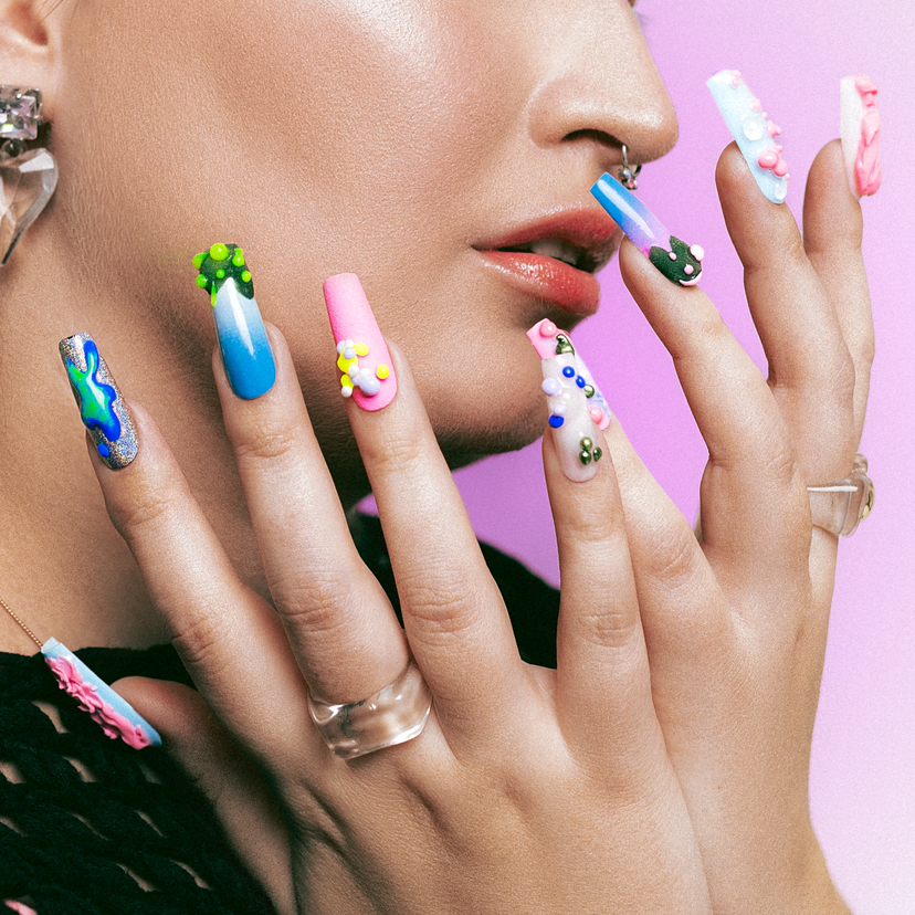 Manicure & gel + hard design