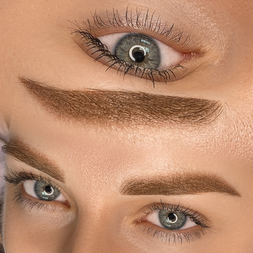 Пудровое напыление бровей