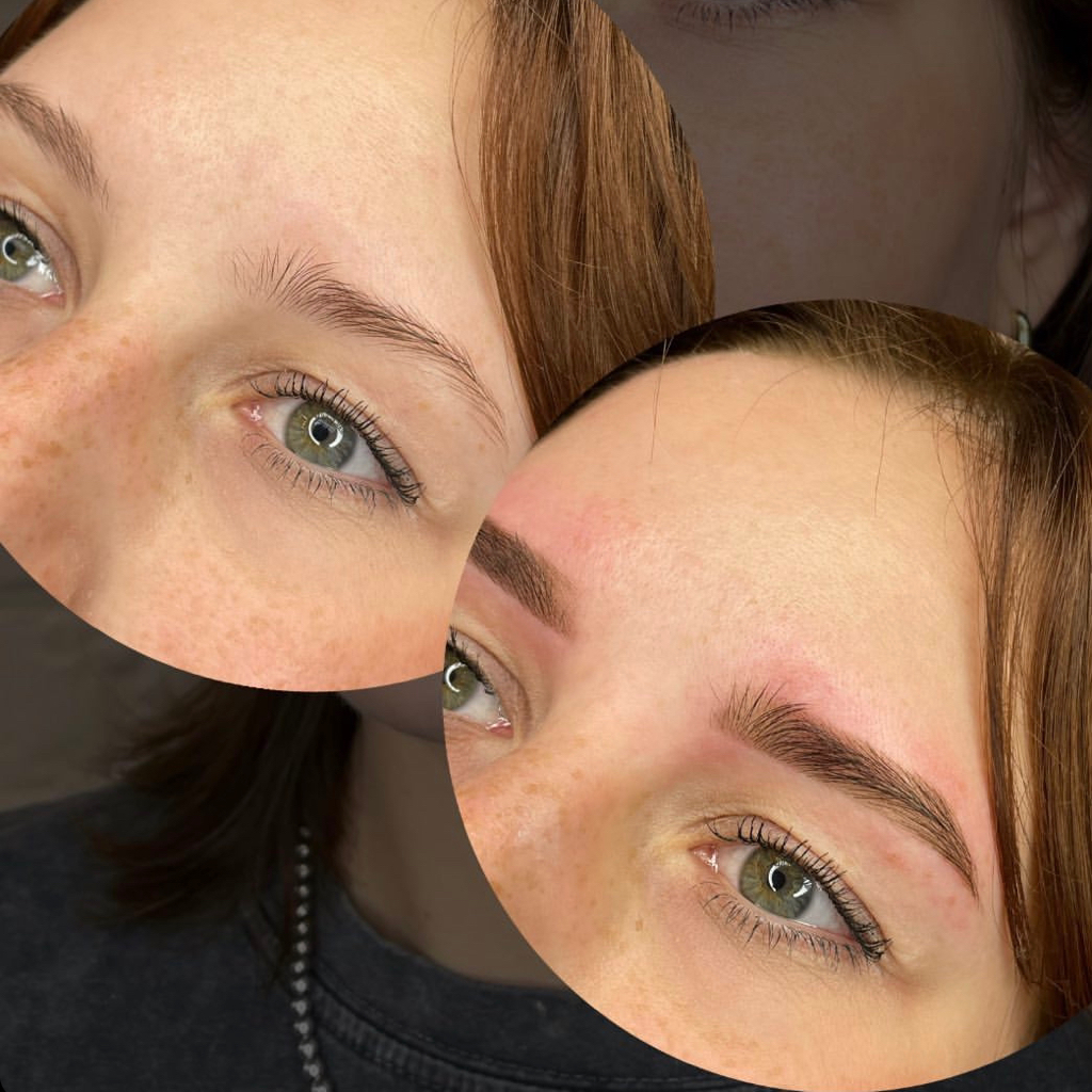 коррекция + окрашивание бровей