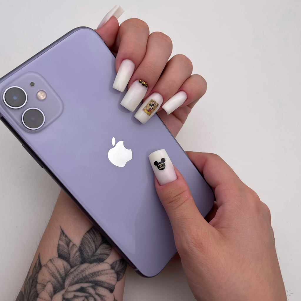 Маникюр с наращиванием ногтей (увеличение длинны) + покрытие с дизайном