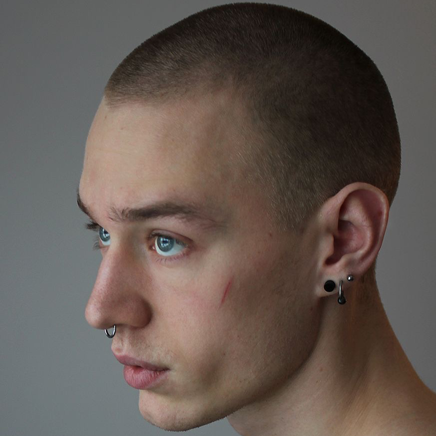 Мужская стрижка наголо / одна насадка