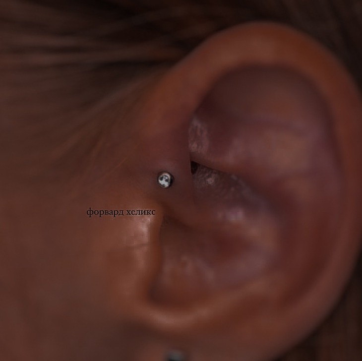 Прокол форвард хеликс