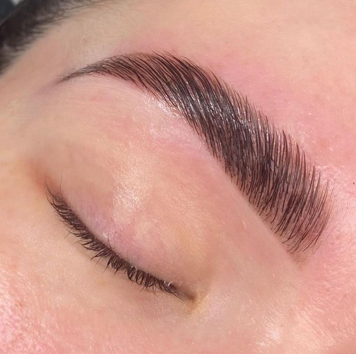 Долговременная укладка бровей с окрашиванием