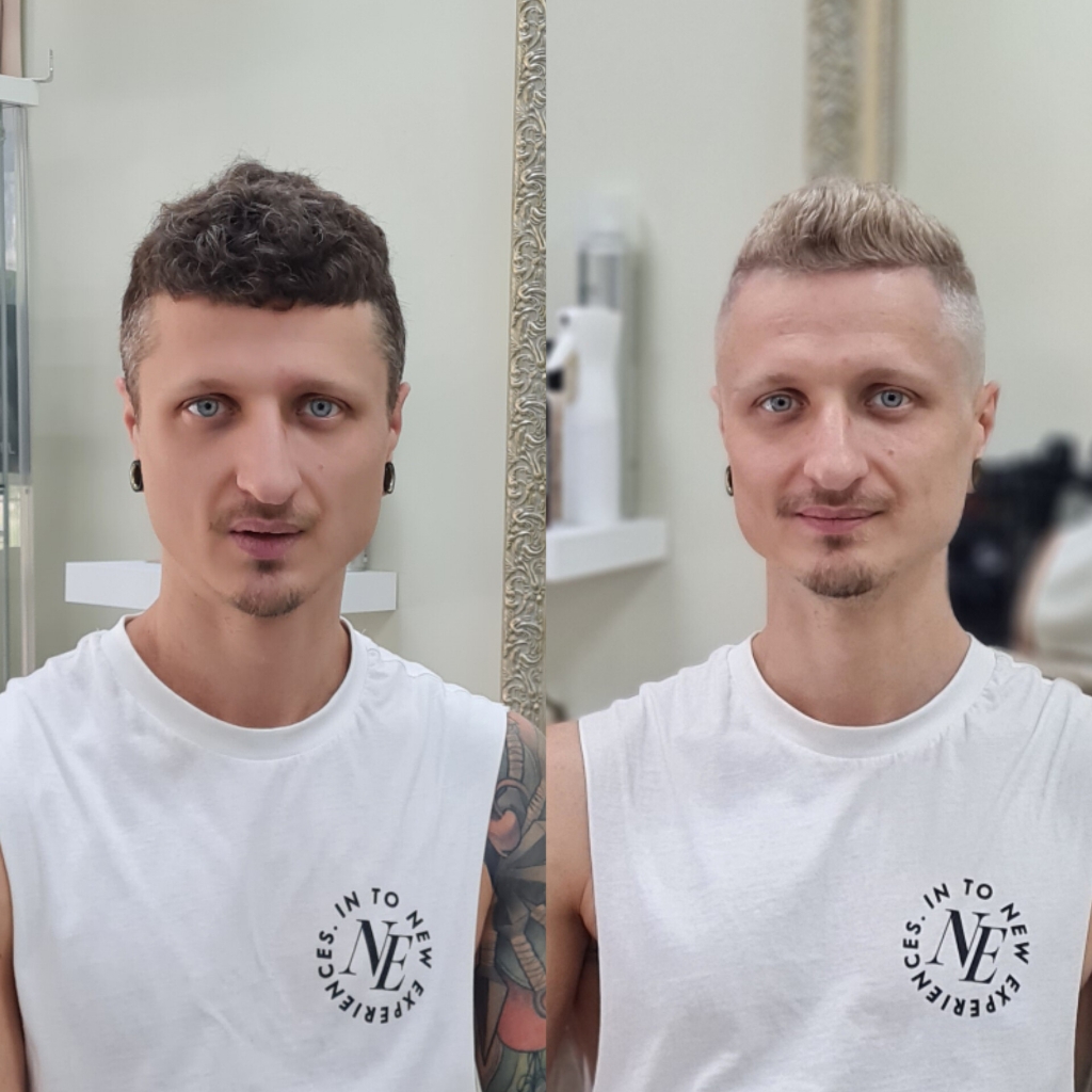 Окрашивание + стрижка мужские