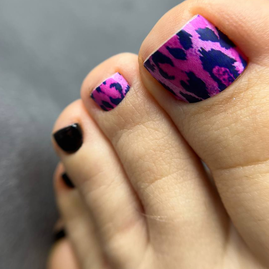 Обработка ногтей на ногах с покрытием Подолог