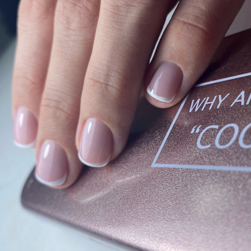 Маникюр + гель-лак френч/втирка