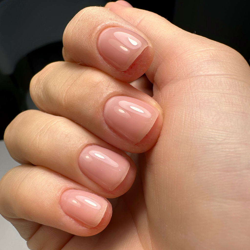 Russian manicure + camouflage base coating