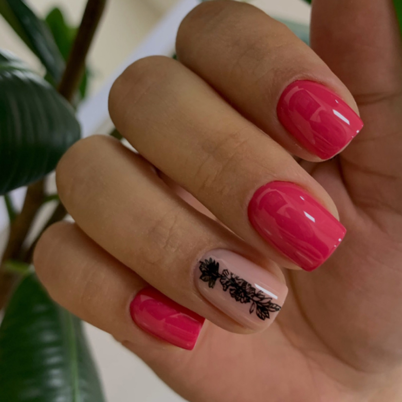 Маникюр с покрытием с дизайном. Категория "Мастер"(снятие чужой работы +350р.)