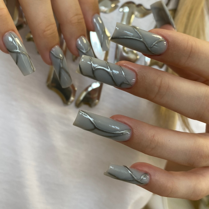 Наращивание/коррекция с покрытием и дизайном. Категория "Мастер (снятие чужой работы +350р.)