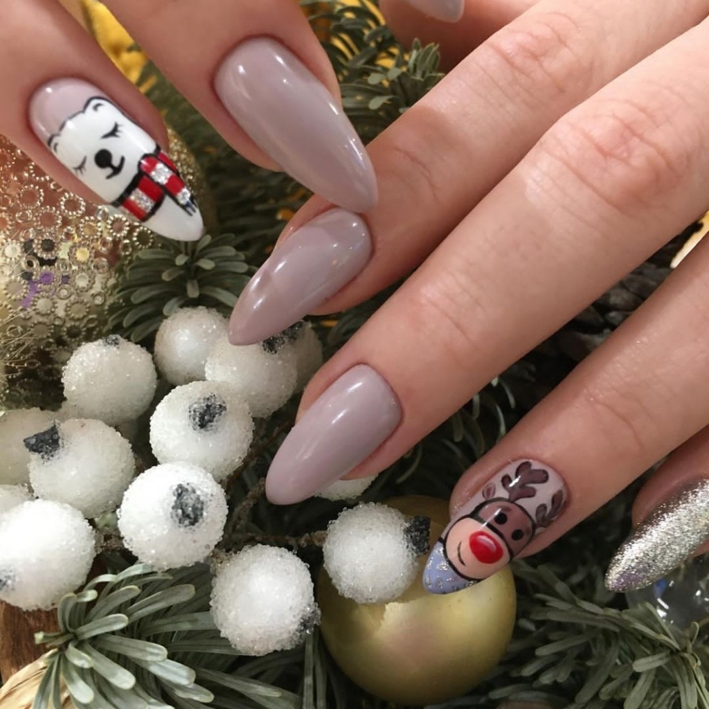 Дизайн 2х ногтей сложный (рисунок от руки)