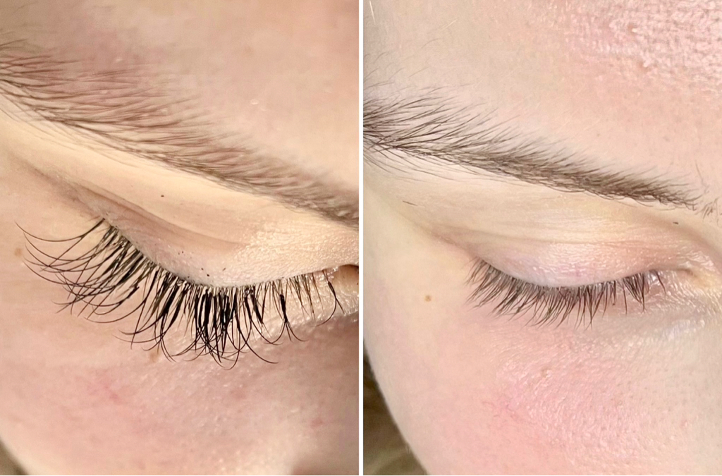 Снятие наращенных ресниц без последующего наращивания