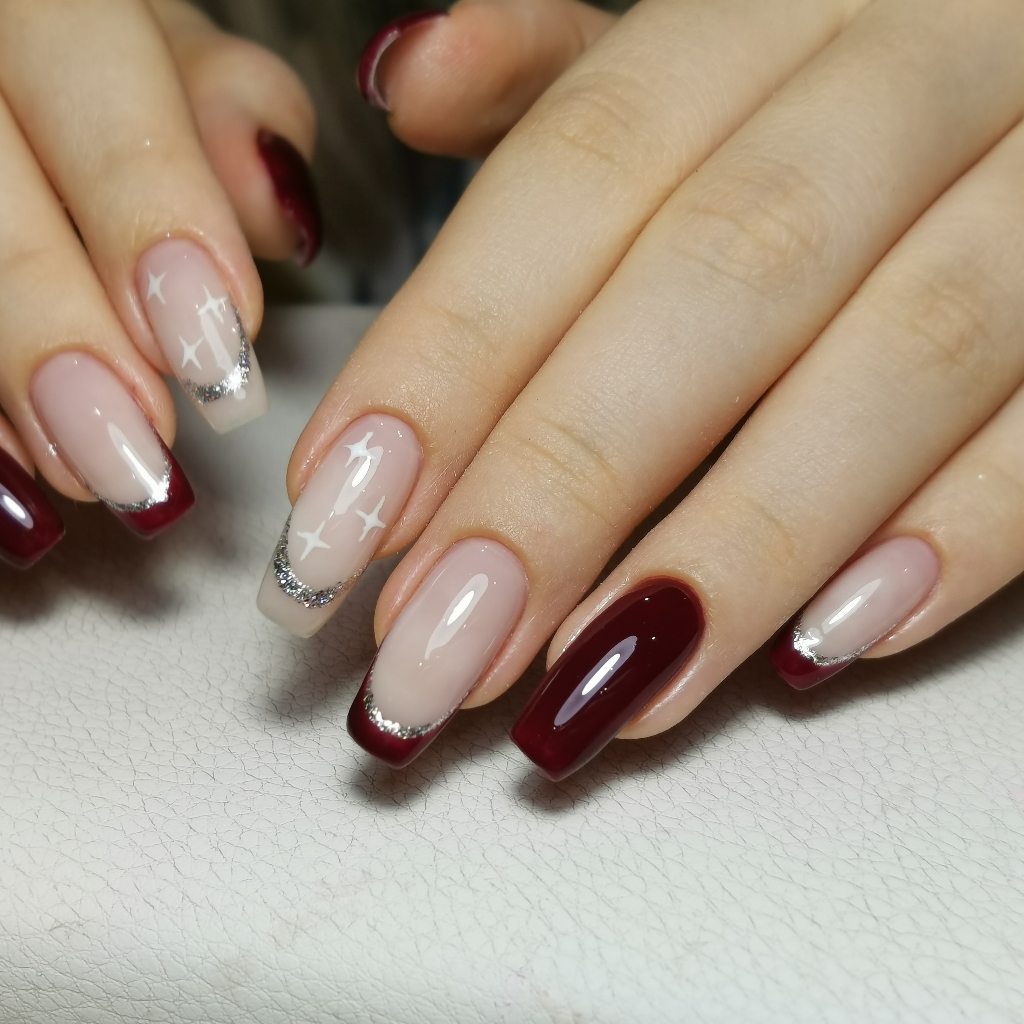 Маникюр комбинированный