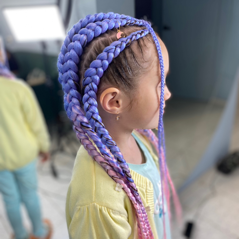 Брейды по всей голове