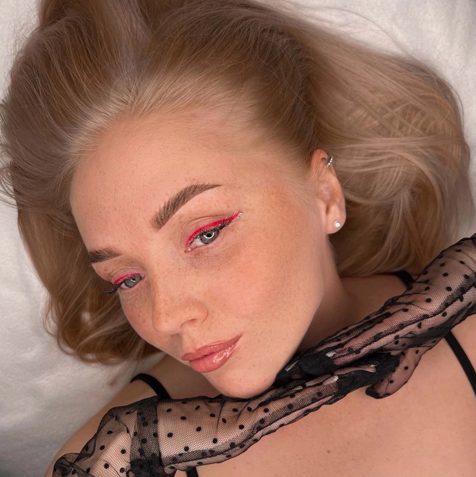 Пудровые брови коррекция через _месяц