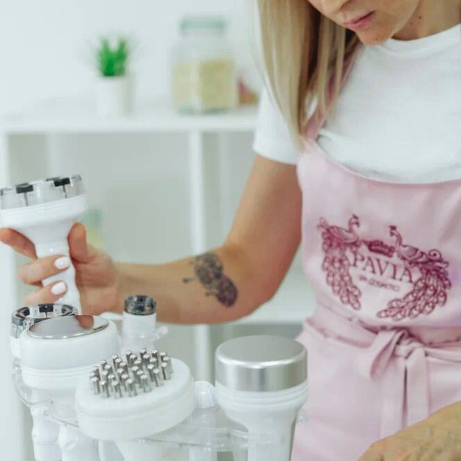 Живот, вакуумный массаж с RF