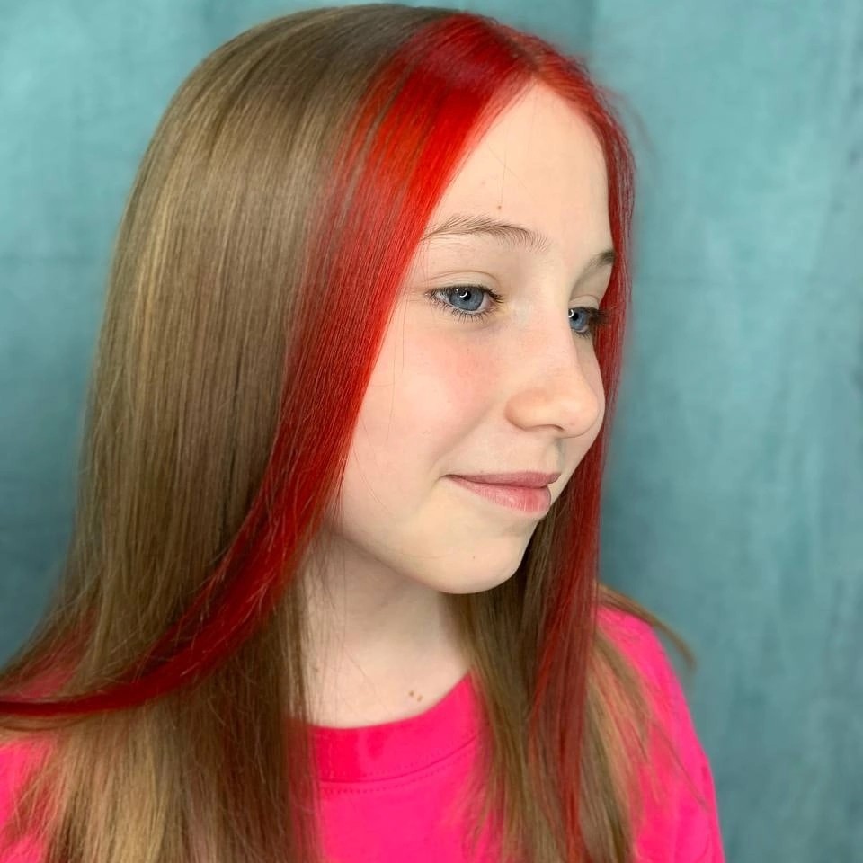 Прядь цветная без осветления