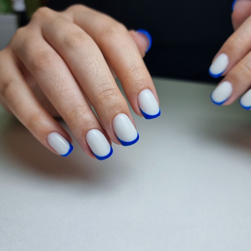 Маникюр гелем 💅 + Френч👌