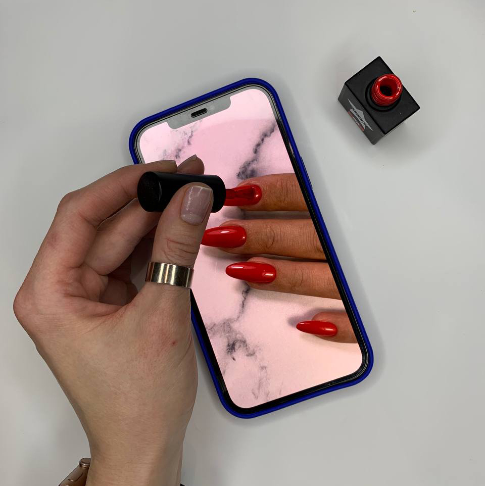 Комби маникюр + выравнивание ногтевой пластины базой + гель-лак