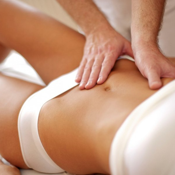 Антицеллюлитный массаж живот+бедра.