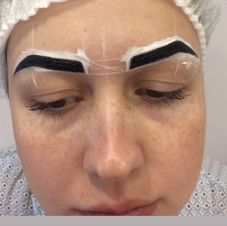 Окрашивание бровей(краска)