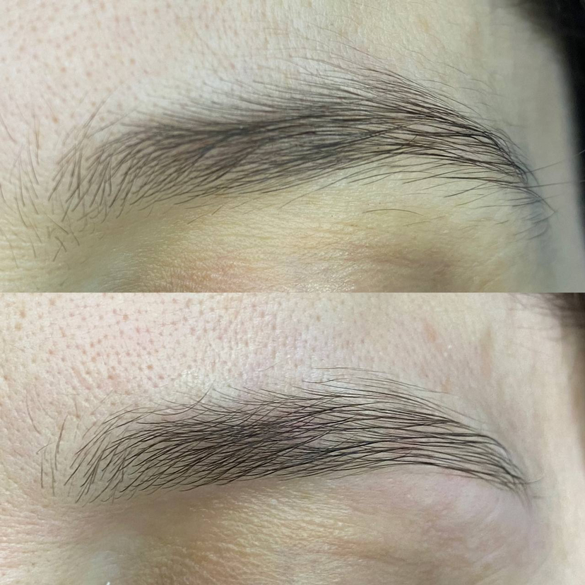 Коррекция бровей без окрашивания