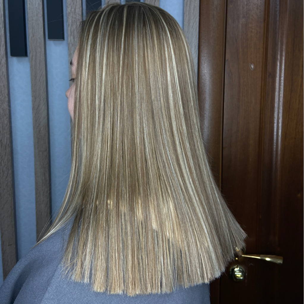 Мелирование на средние волосы без тонировки  / в подарок укладка