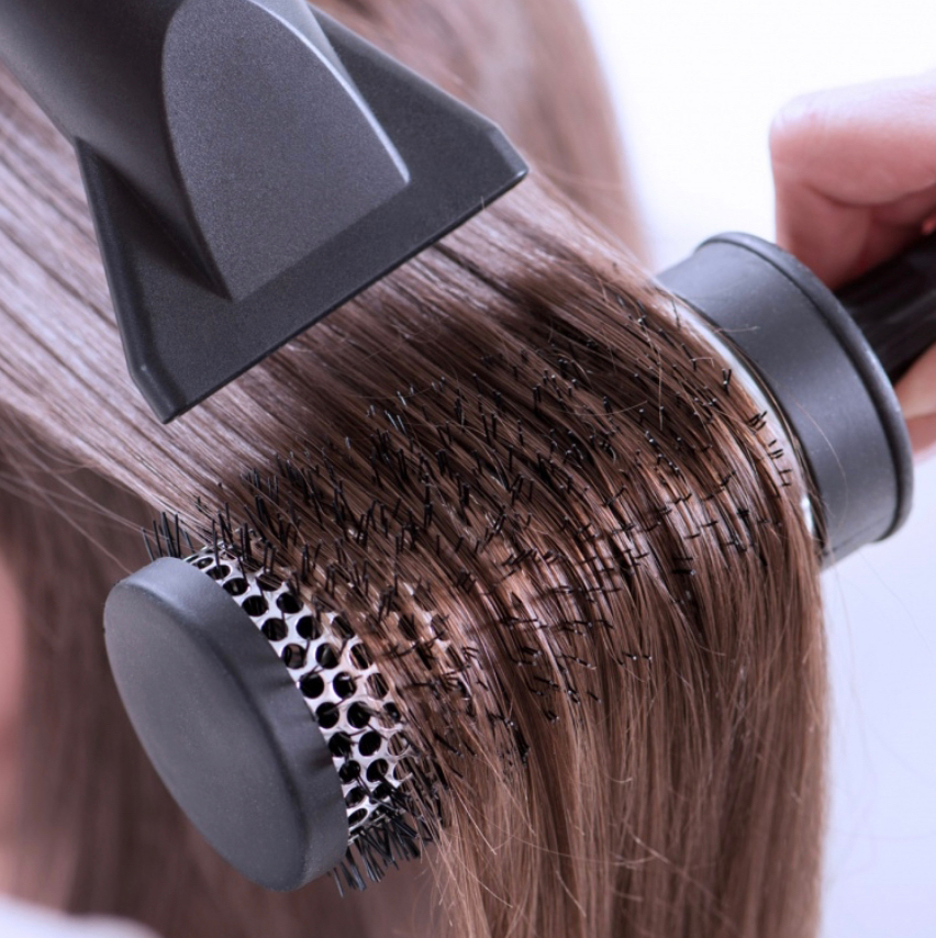 Укладка (брашинг)  волосы/ средние