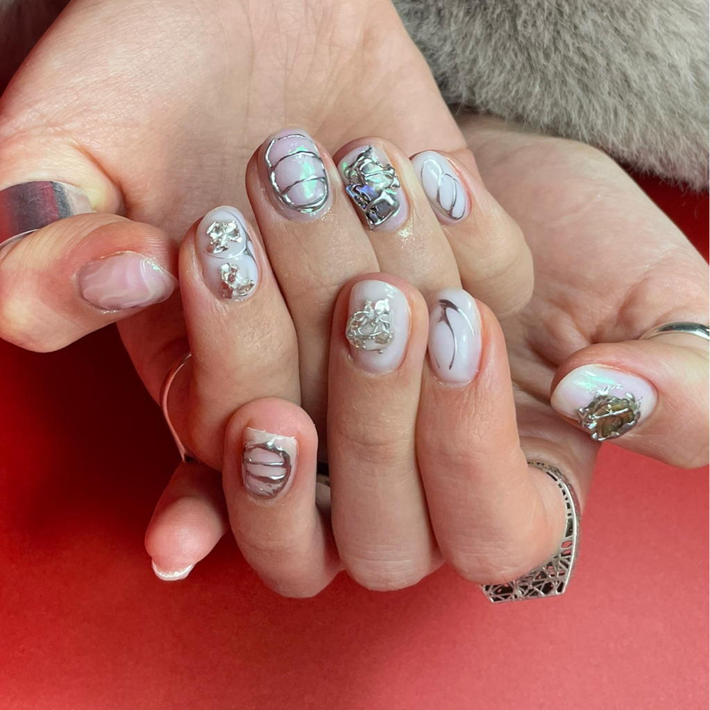 Маникюр с покрытием +дизайн на все ногти