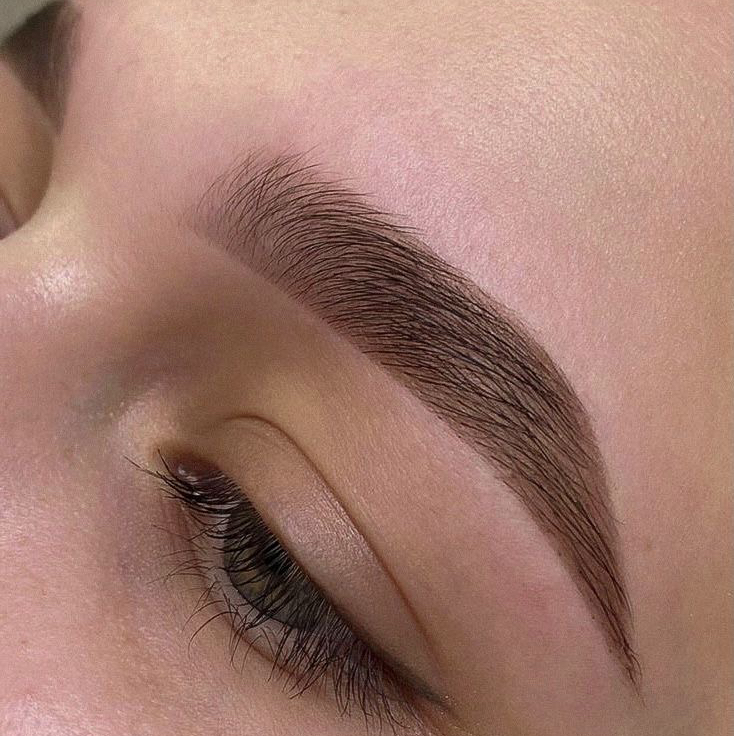 Коррекция бровей окрашивание краской