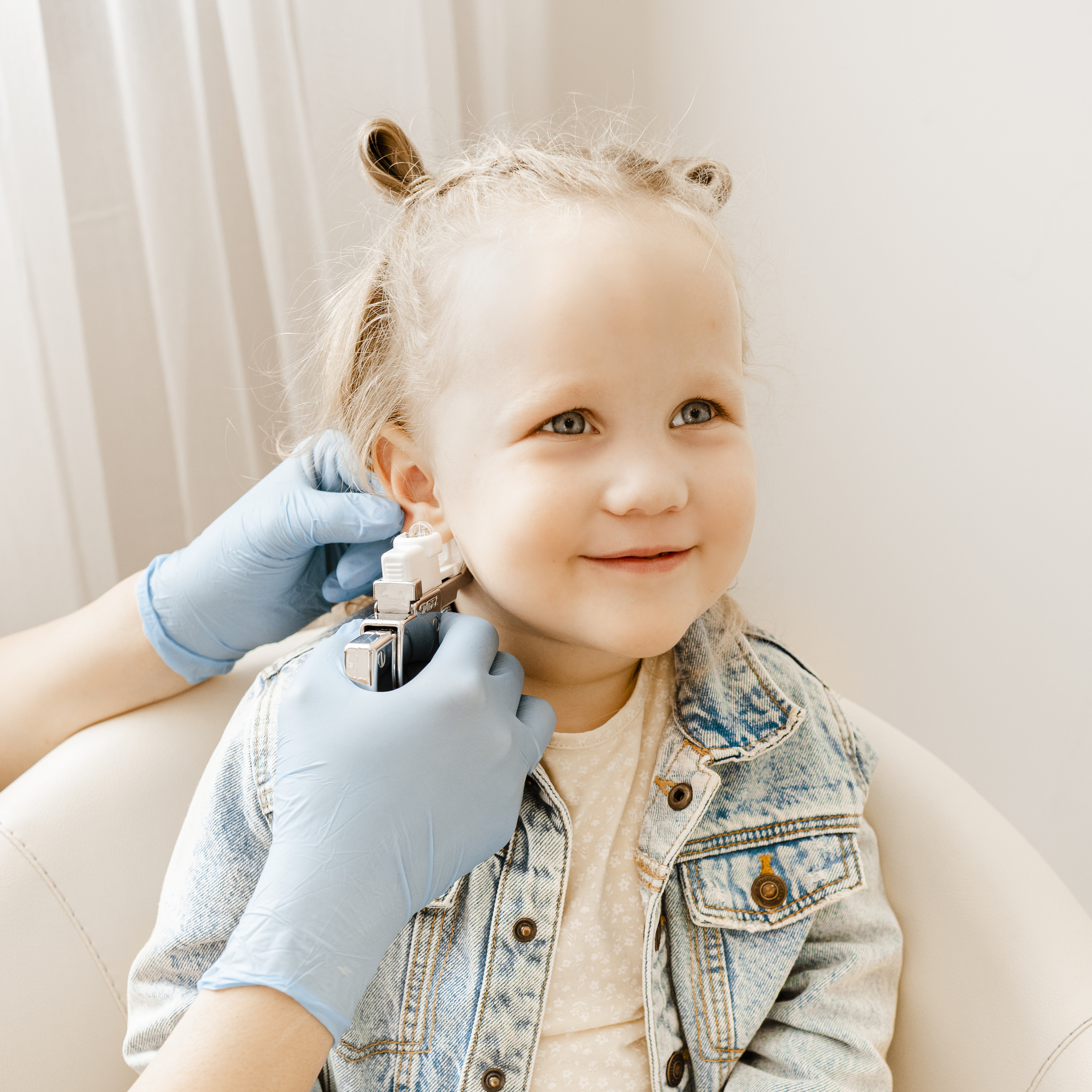 Прокалывание ушек системой 75