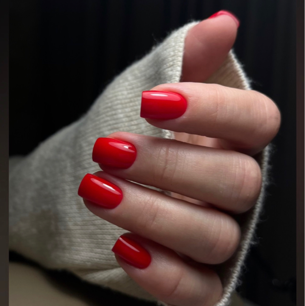 Комби маникюр + покрытие на короткие