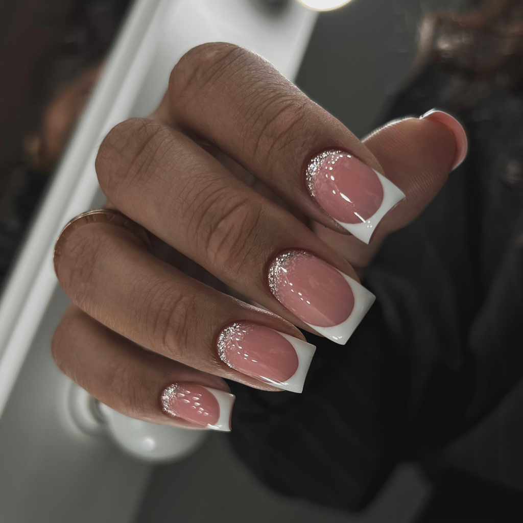 Френч / Втирка/ дизайн на всех ногтях