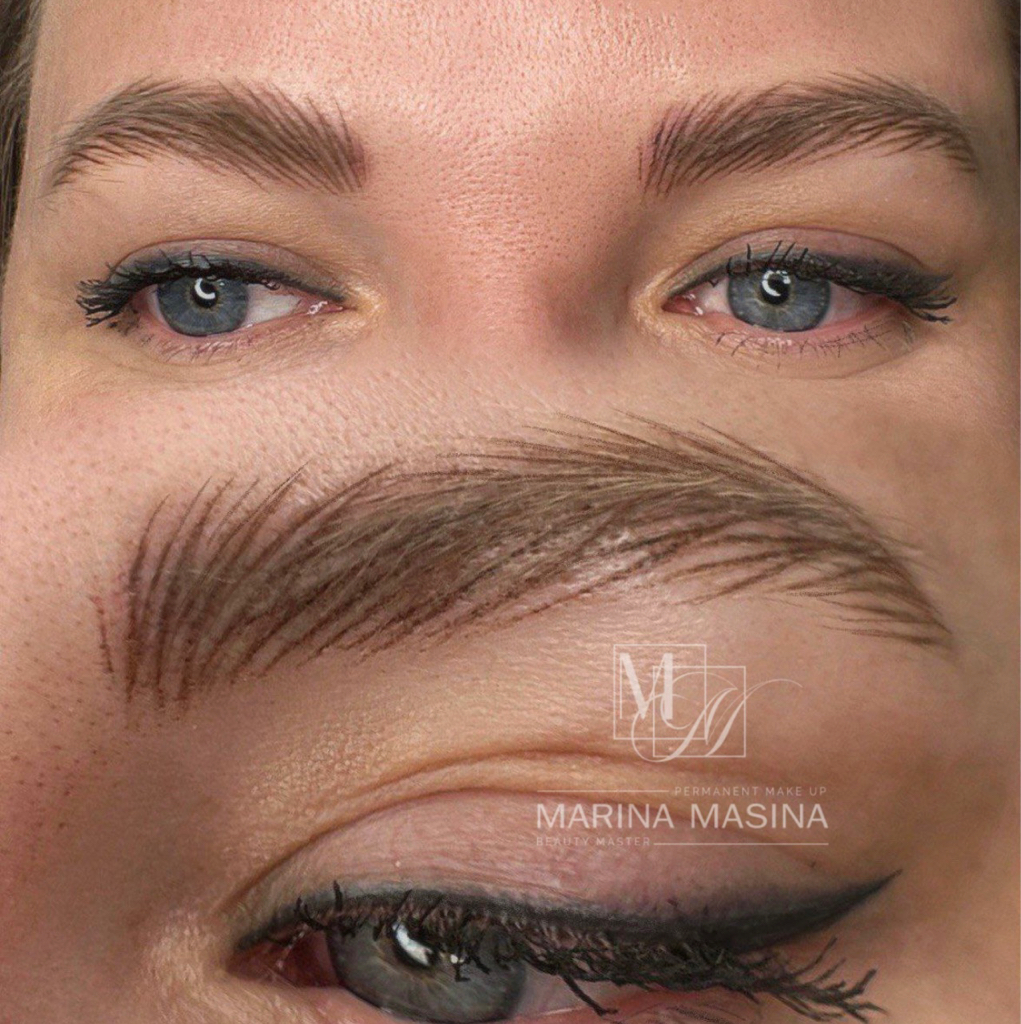 Коррекция Волосковые брови