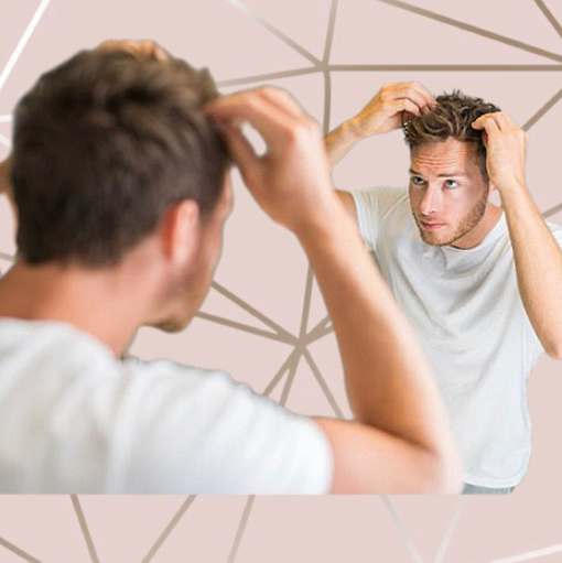 Мужская средняя длина ( слайс пряди окрашивание )