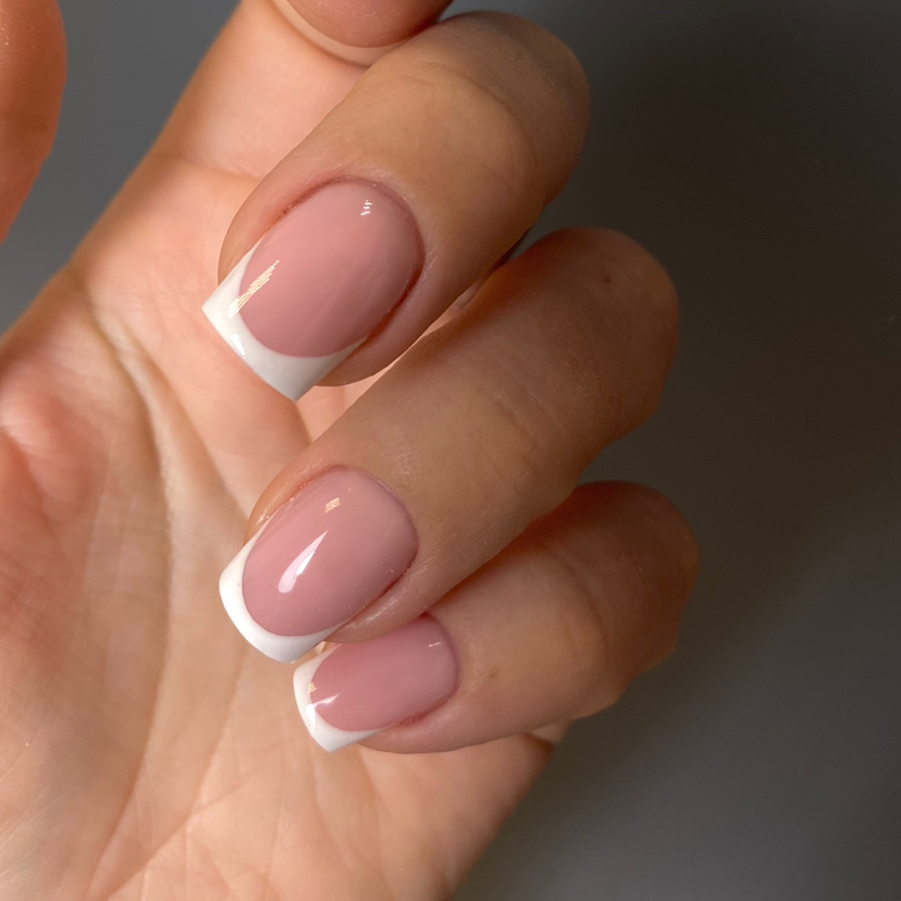 Коррекция ногте "Выкладной Френч"(акрил)