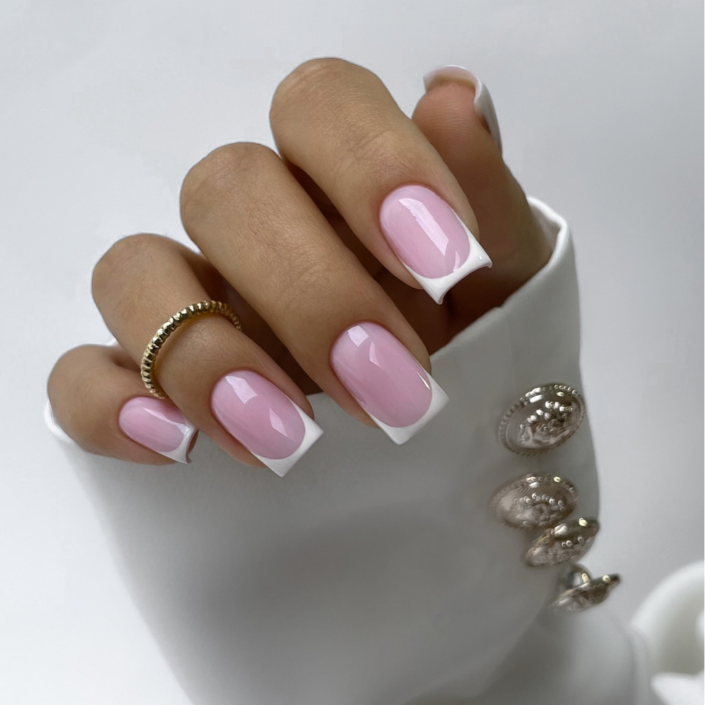 Маникюр с укреплением гелем + Френч