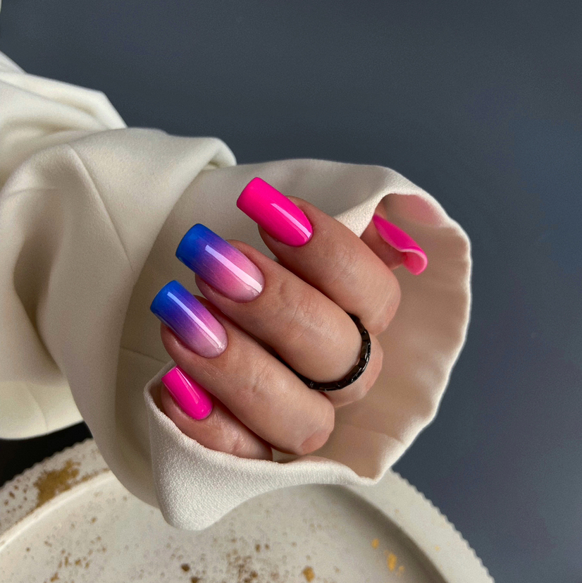 Любой дизайн на всех ногтях | Градиент 1-3 цвета